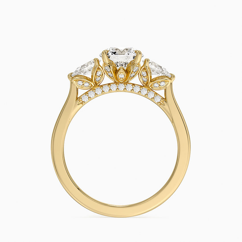 1.60 Carat Princess Halo Design Solitaire Lab Diamond Ring 18K - Florina
