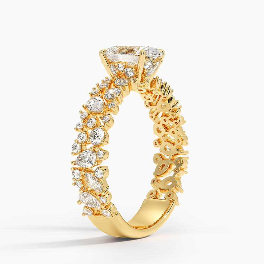 2.00 Karat Oval Kesim Özel Tasarım Tektaş Laboratuvar Pırlanta Yüzük - Cannes