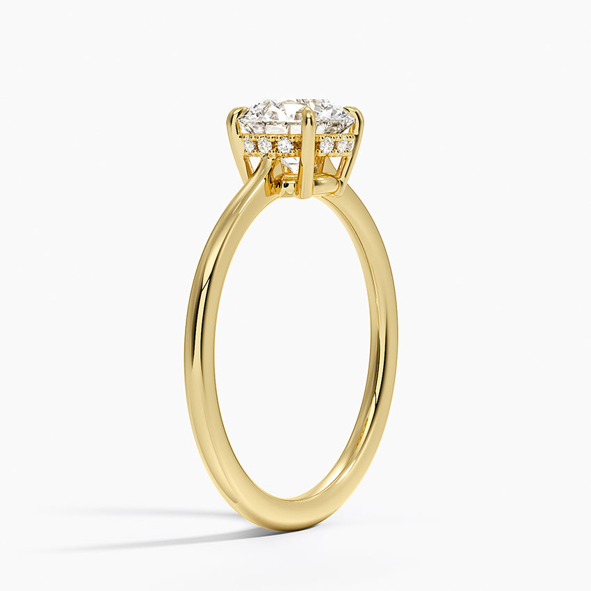 1.10 Hidden Halo Tasarım Tektaş Laboratuvar Pırlanta Yüzük - Tilora