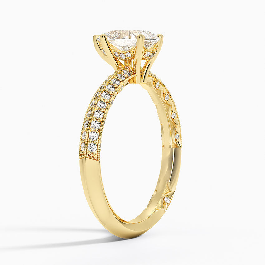 1.50 Damla Kesim Yarım Tur Tasarım Tektaş Laboratuvar Pırlanta Yüzük - Selara