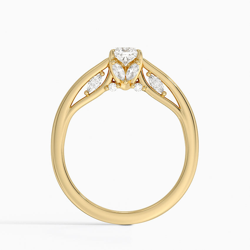 1.30 Cushion Kesim Hidden Halo Tasarım Tektaş Laboratuvar Pırlanta Yüzük - Dalara