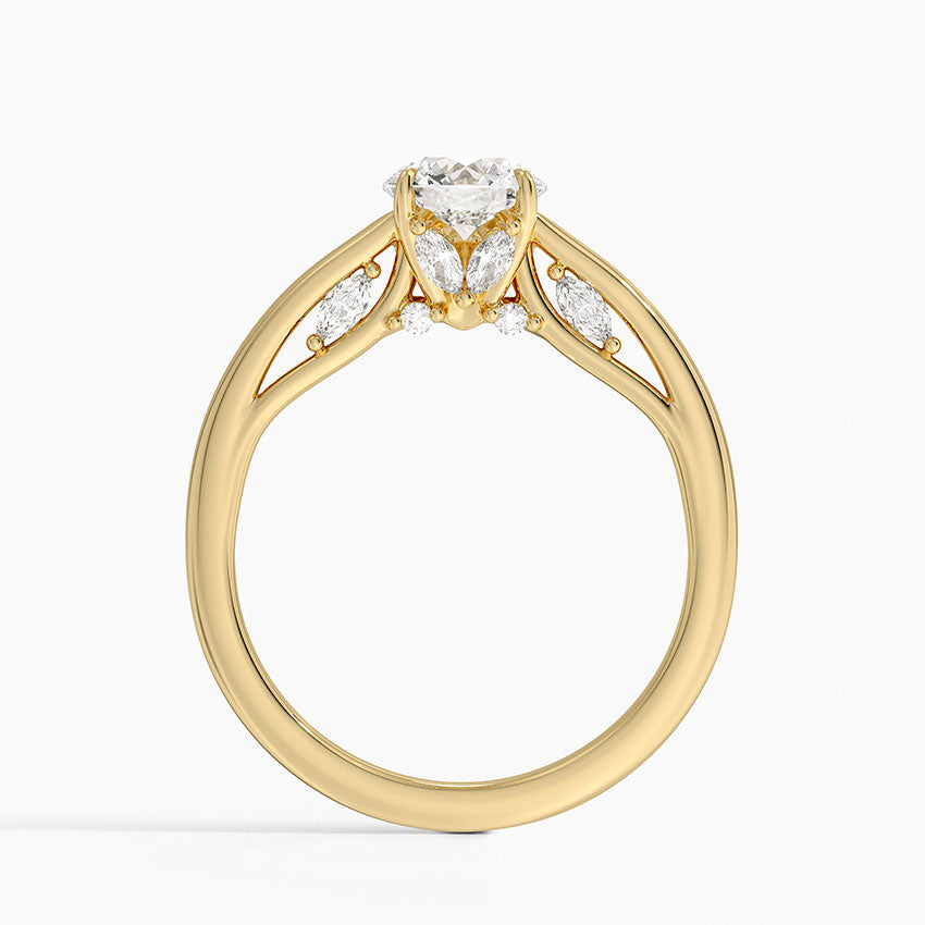 1.60 Carat Princess Halo Design Solitaire Lab Diamond Ring 18K - Florina