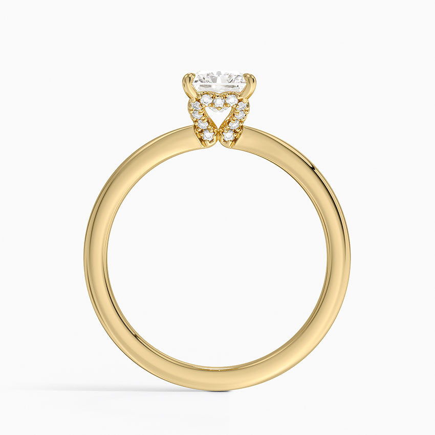 1.15 Radiant Kesim Hidden Halo Tasarım Tektaş Laboratuvar Pırlanta Yüzük - Vilora