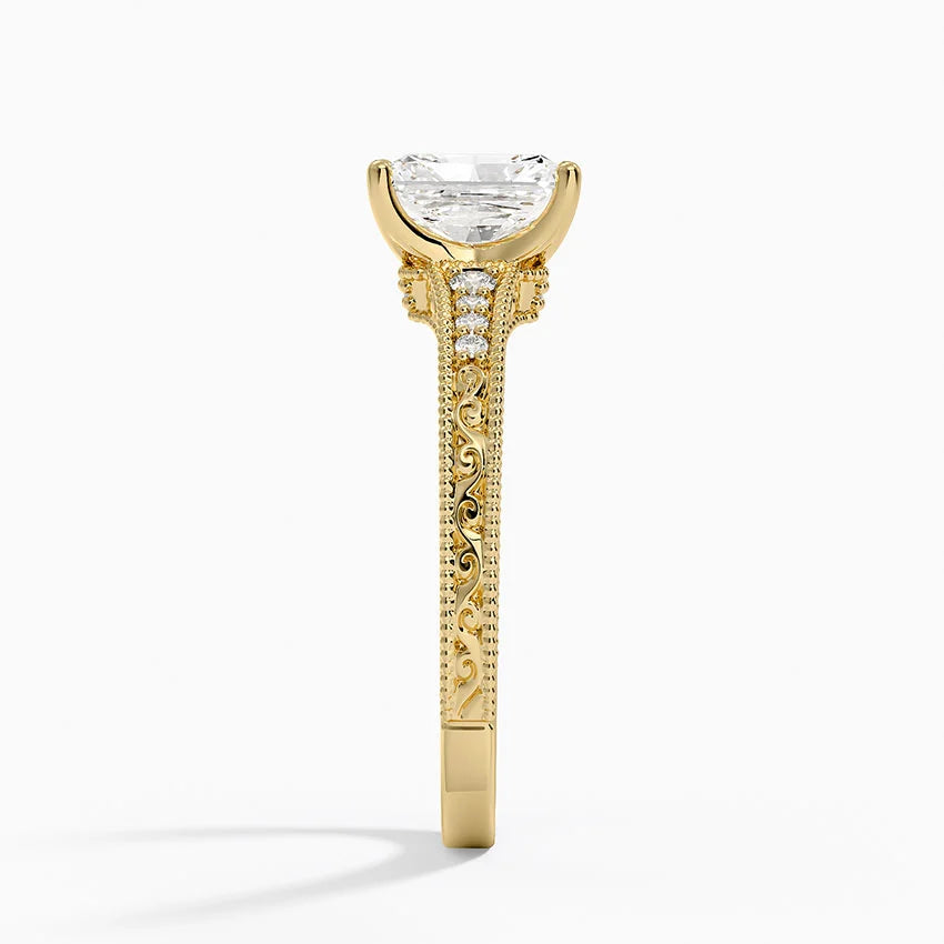 1.60 Carat Princess Halo Design Solitaire Lab Diamond Ring 18K - Florina