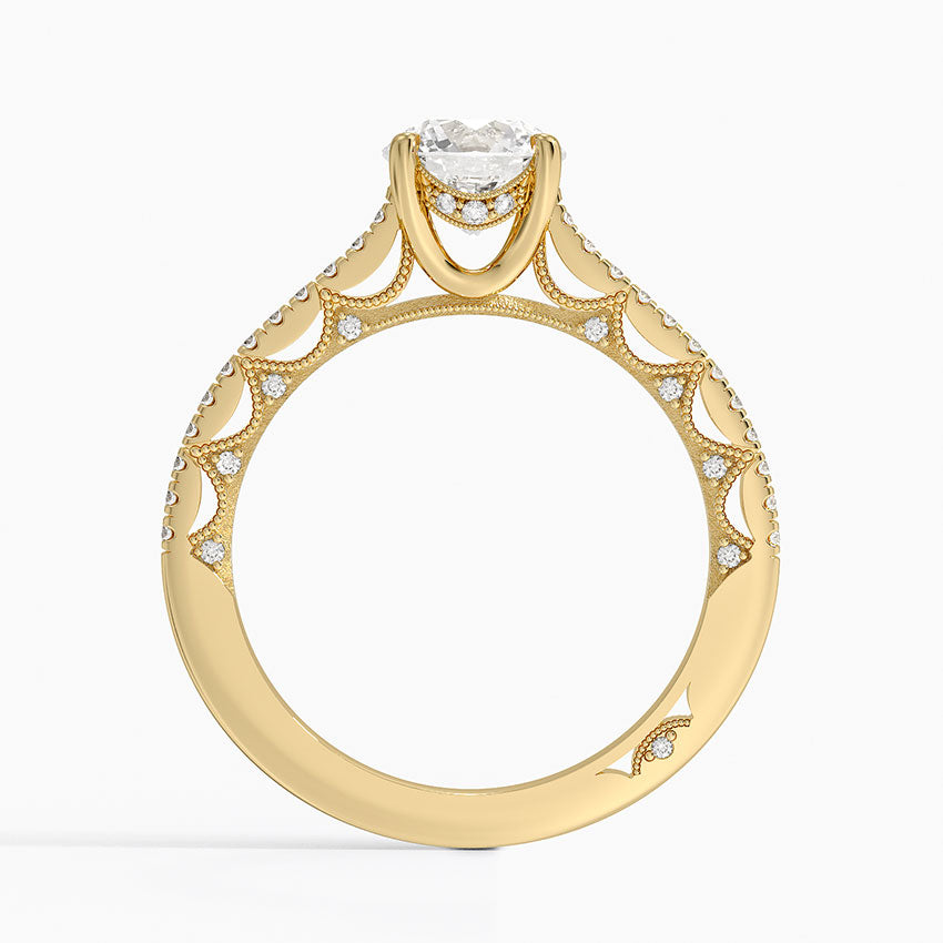 1.60 Carat Princess Halo Design Solitaire Lab Diamond Ring 18K - Florina