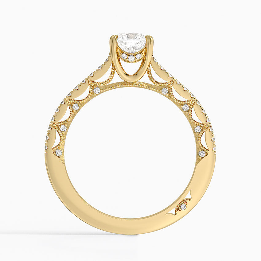 1.50 Karat Karat Cushion Kesim Halo Tasarım Tektaş Laboratuvar Pırlanta Yüzük - Dijon
