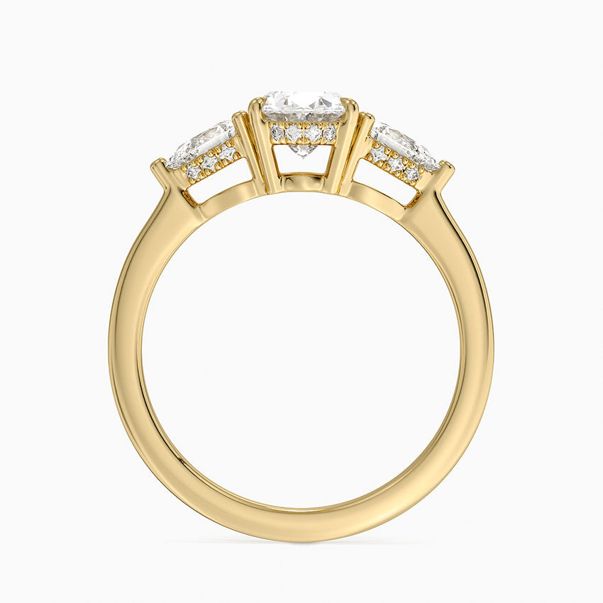 1.60 Carat Princess Halo Design Solitaire Lab Diamond Ring 18K - Florina