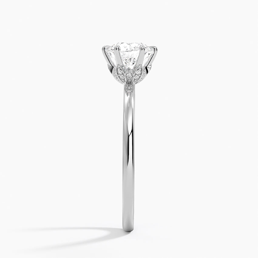 Altı Tırnak 1.15 Karat Hidden Halo Tasarım Tektaş Laboratuvar Pırlanta Yüzük - Delora - Bold Diamonds