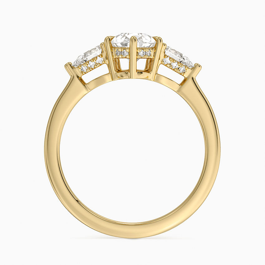1.60 Carat Princess Halo Design Solitaire Lab Diamond Ring 18K - Florina
