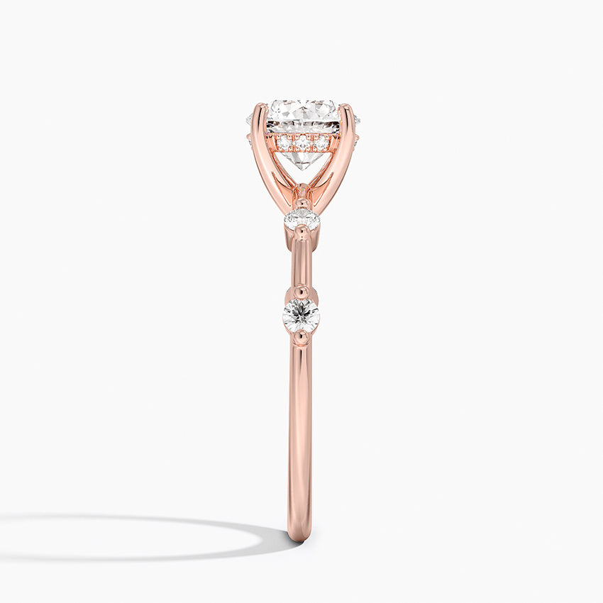 1.20 Karat Hidden Halo Tasarım Tektaş Laboratuvar Pırlanta Yüzük - Nice