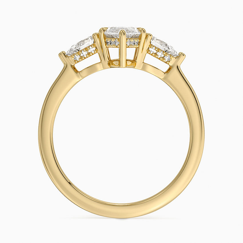1.60 Carat Princess Halo Design Solitaire Lab Diamond Ring 18K - Florina