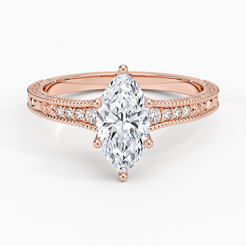 1.15 Karat Marquise Kesim Hidden Halo Tasarım Tektaş Laboratuvar Pırlanta Yüzük - Venice