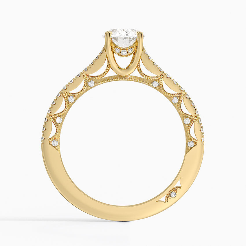 1.50 Oval Kesim Halo Tasarım Tektaş Laboratuvar Pırlanta Yüzük - Nilara