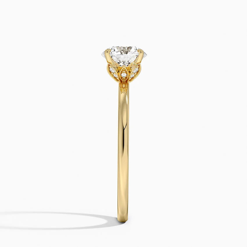 1.60 Carat Princess Halo Design Solitaire Lab Diamond Ring 18K - Florina