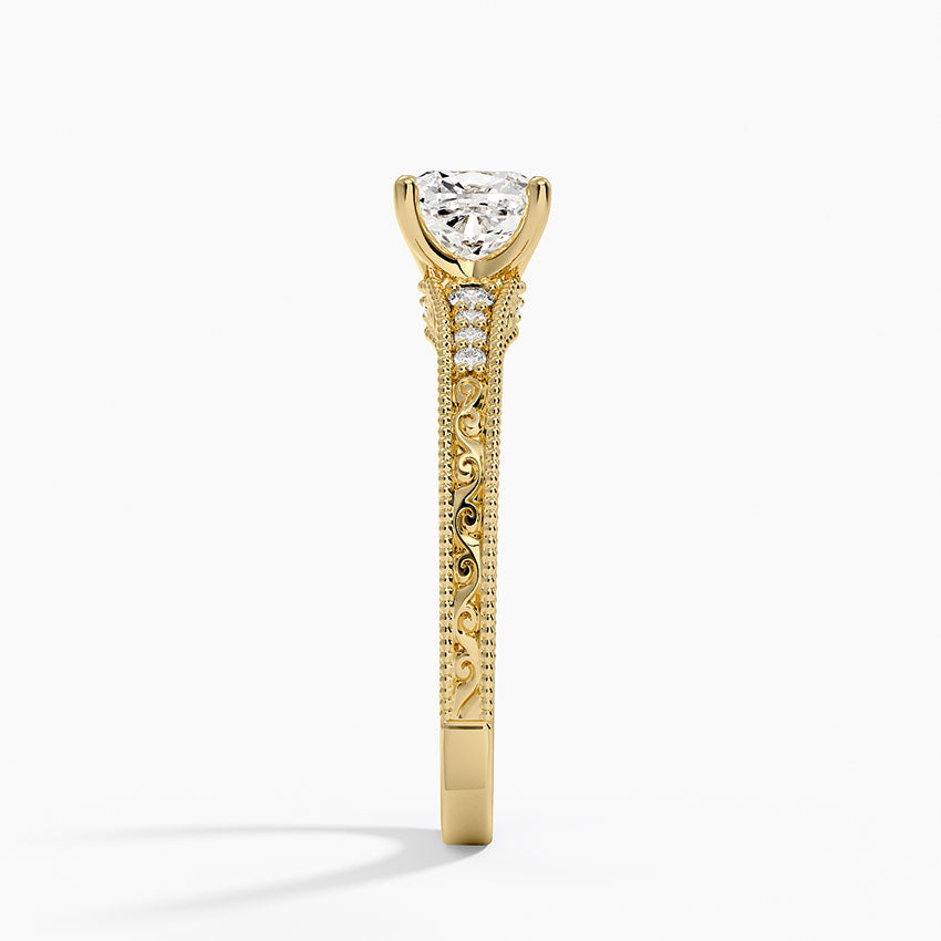 1.60 Carat Princess Halo Design Solitaire Lab Diamond Ring 18K - Florina