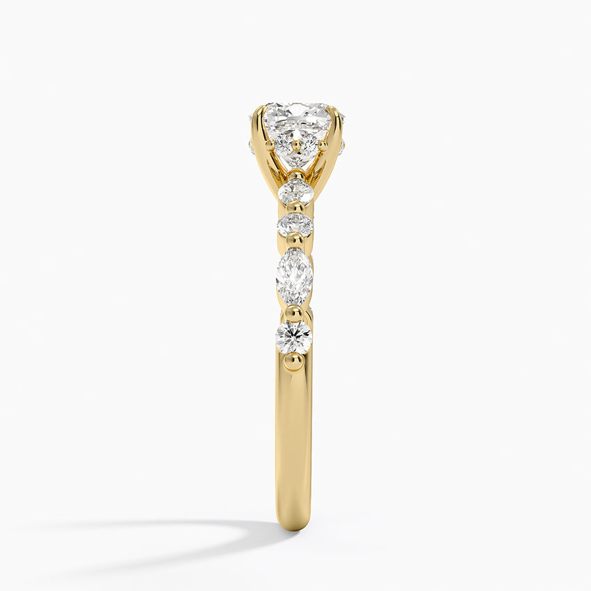 1.60 Carat Princess Halo Design Solitaire Lab Diamond Ring 18K - Florina