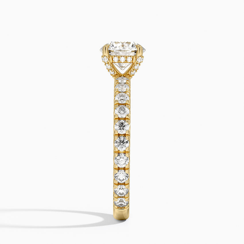 1.60 Carat Princess Halo Design Solitaire Lab Diamond Ring 18K - Florina