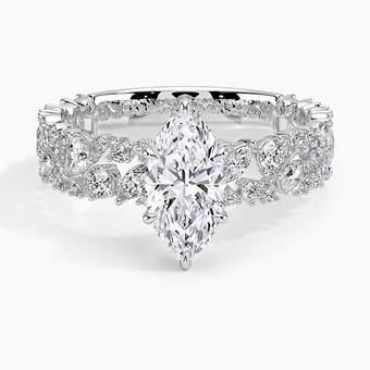 2.00 Karat Marquise Kesim Özel Tasarım Hidden Halo Tektaş Laboratuvar Pırlanta Yüzük - Cannes