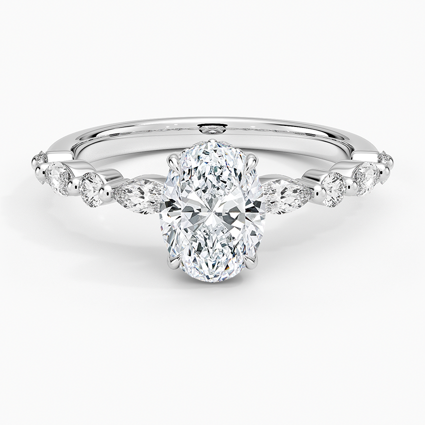 1.60 Carat Princess Halo Design Solitaire Lab Diamond Ring 18K - Florina