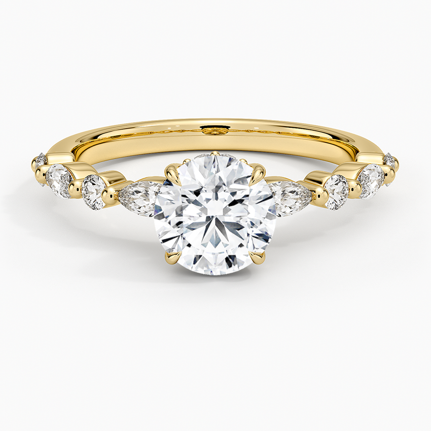 1.60 Carat Princess Halo Design Solitaire Lab Diamond Ring 18K - Florina