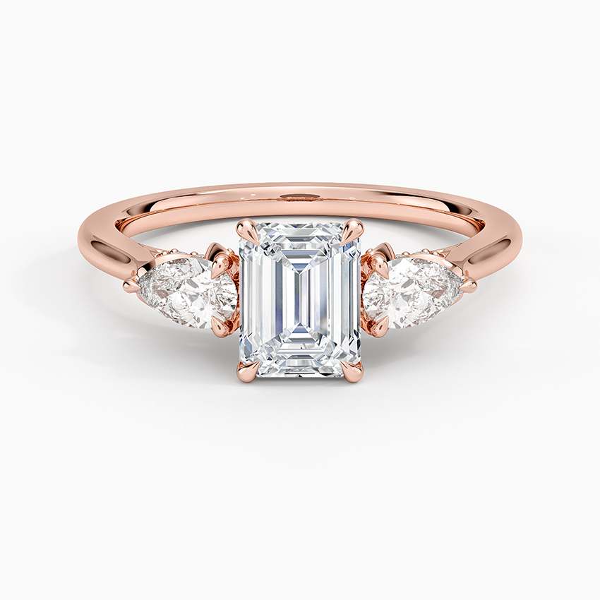 1.75 Karat Emerald Kesim Hidden Halo Tasarım Tektaş Laboratuvar Pırlanta Yüzük - Verona