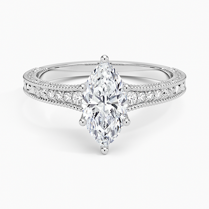 1.15 Karat Marquise Kesim Hidden Halo Tasarım Tektaş Laboratuvar Pırlanta Yüzük - Venice