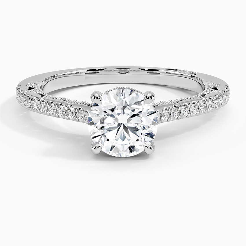 1.60 Carat Princess Halo Design Solitaire Lab Diamond Ring 18K - Florina