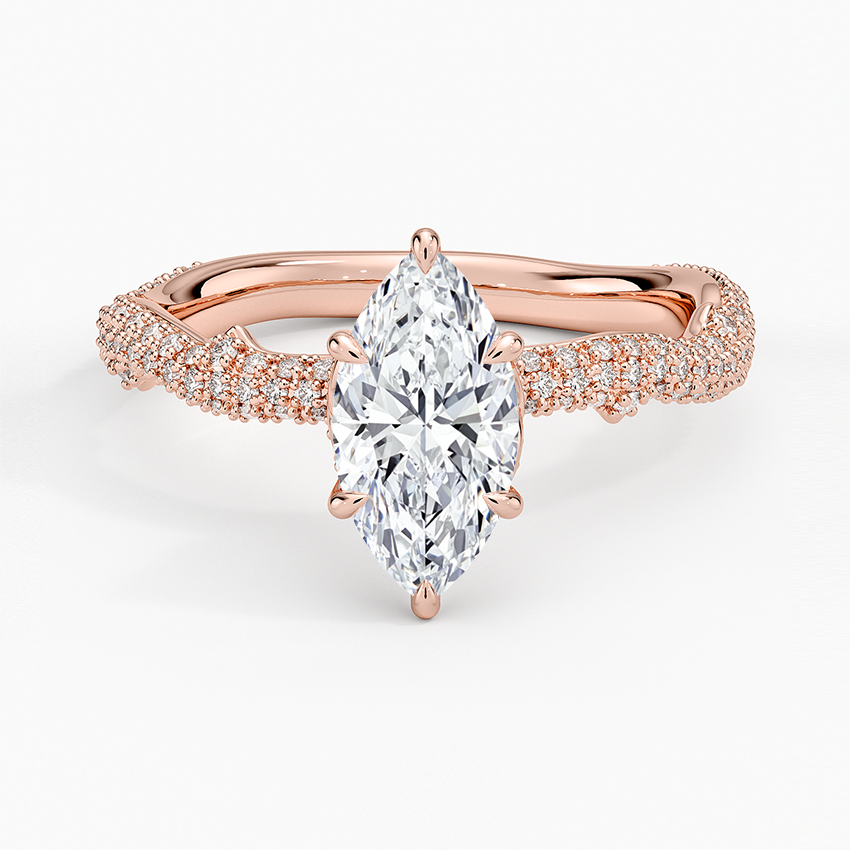 1.75 Karat Marquise Kesim Hidden Halo Tasarım Tektaş Laboratuvar Pırlanta Yüzük - Sorrento