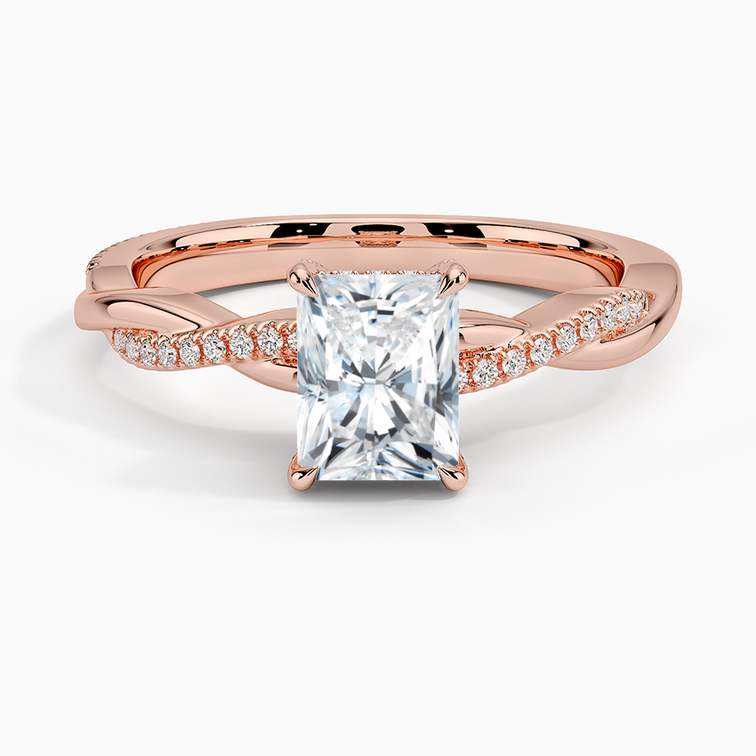 1.60 Carat Princess Halo Design Solitaire Lab Diamond Ring 18K - Florina