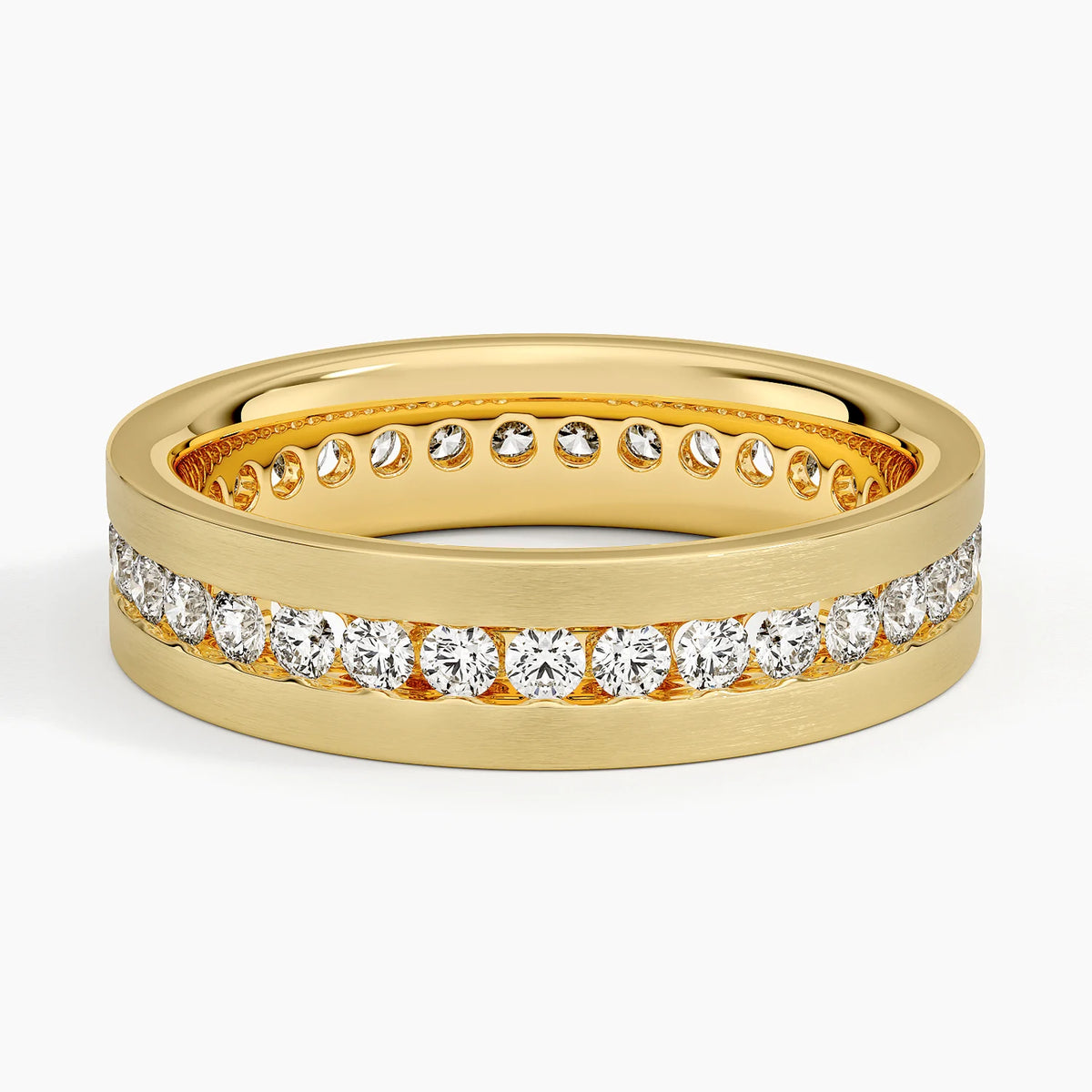 Alyans 1,50 Karat Baget Kesim Laboratuvar Pırlanta Yüzük 18K - Bold Diamonds
