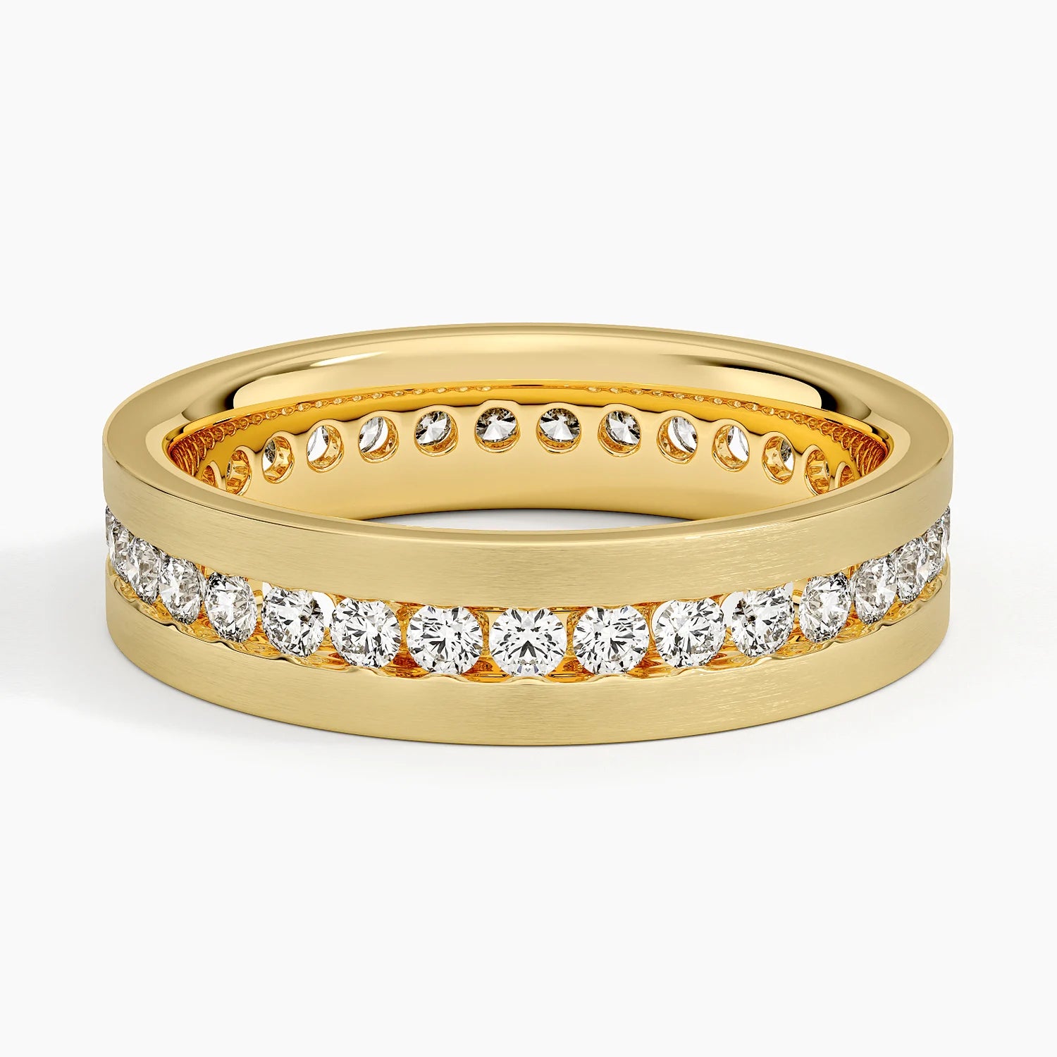 Alyans 1,50 Karat Baget Kesim Laboratuvar Pırlanta Yüzük 18K - Bold Diamonds