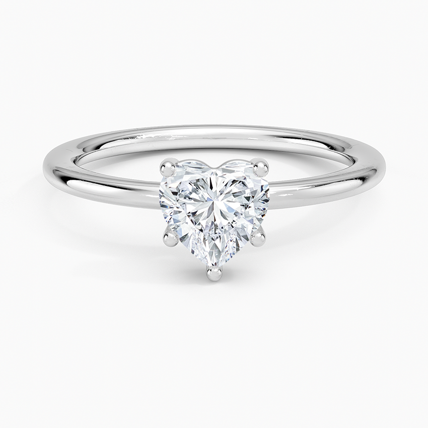 1.10 Kalp Kesim Hidden Halo Tasarım Tektaş Laboratuvar Pırlanta Yüzük - Melara