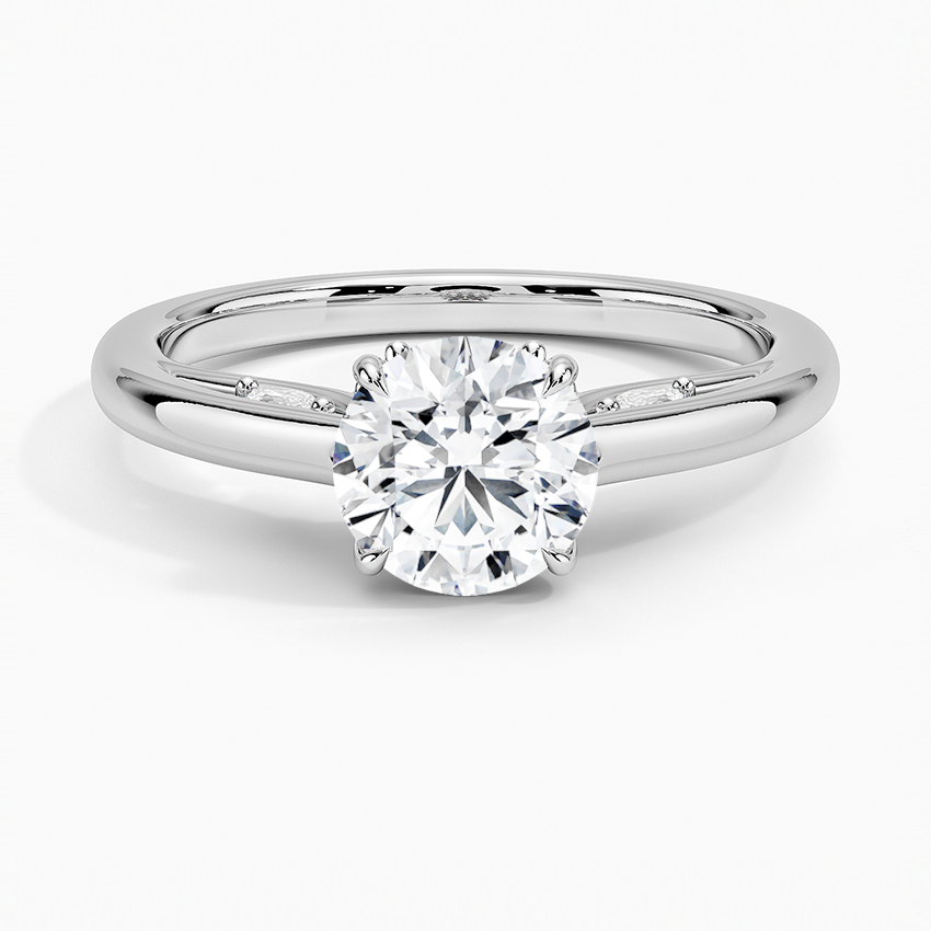 1.60 Carat Princess Halo Design Solitaire Lab Diamond Ring 18K - Florina