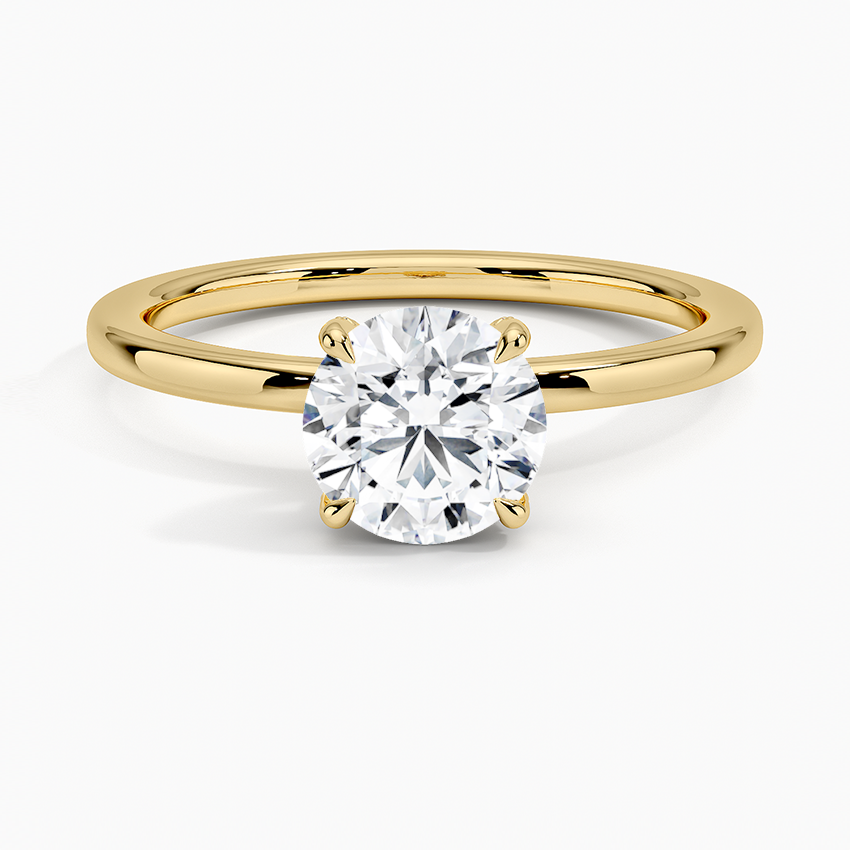 1.60 Carat Princess Halo Design Solitaire Lab Diamond Ring 18K - Florina