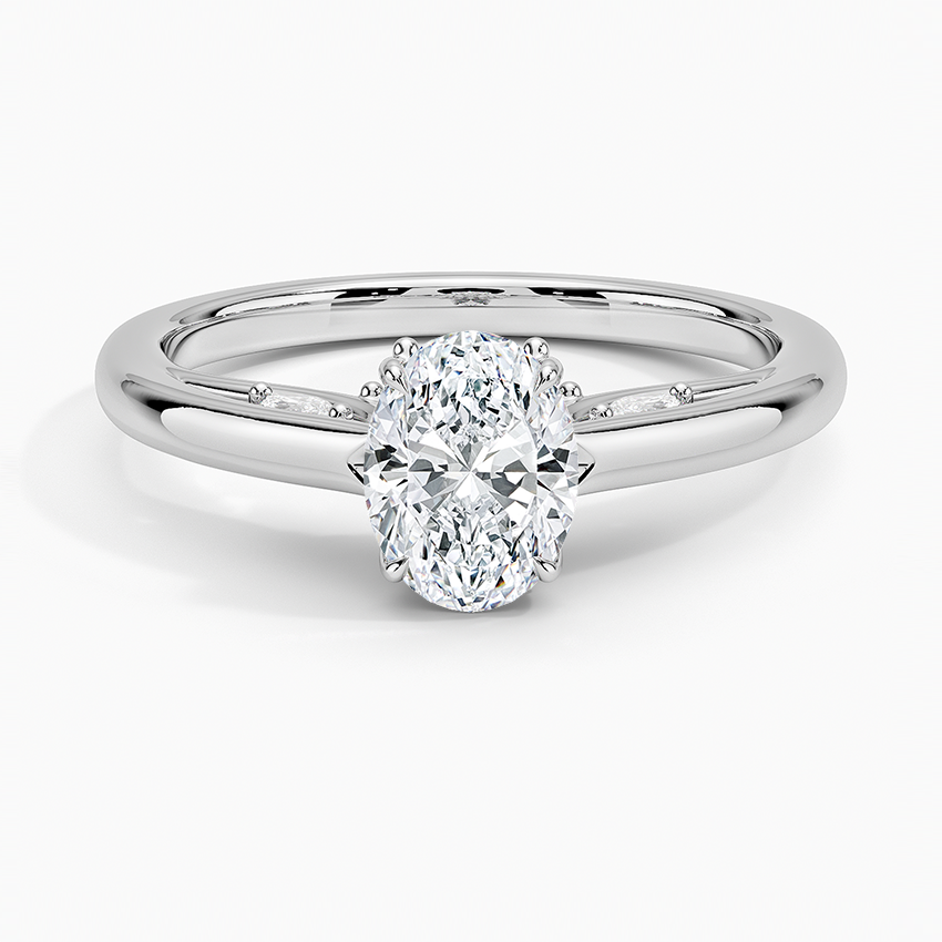 1.30 Oval Kesim Hidden Halo Tasarım Tektaş Laboratuvar Pırlanta Yüzük - Dalara