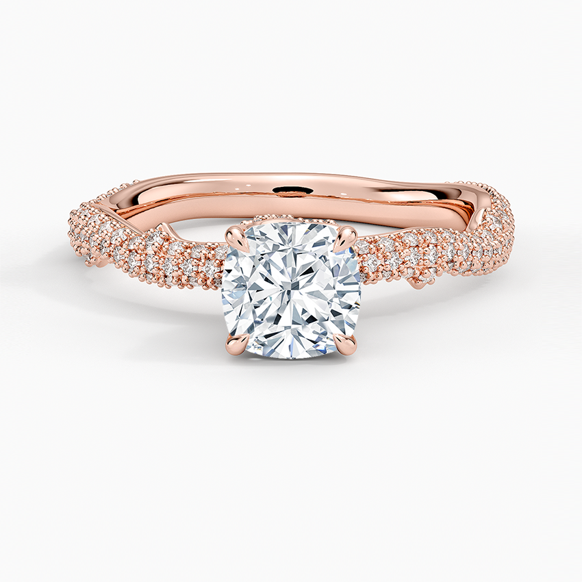 1.75 Cushion Kesim Hidden Halo Tasarım Tektaş Laboratuvar Pırlanta Yüzük - Filara