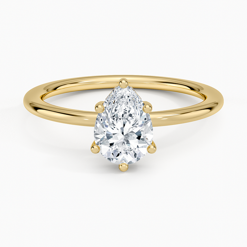 1.10 Damla Kesim Hidden Halo Tasarım Tektaş Laboratuvar Pırlanta Yüzük - Melara