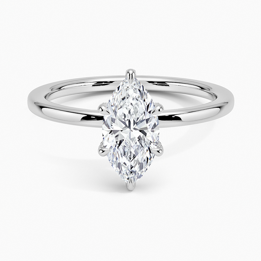 1.15 Karat Marquise Kesim Hidden Halo Tasarım Tektaş Laboratuvar Pırlanta Yüzük - Gilora - Bold Diamonds