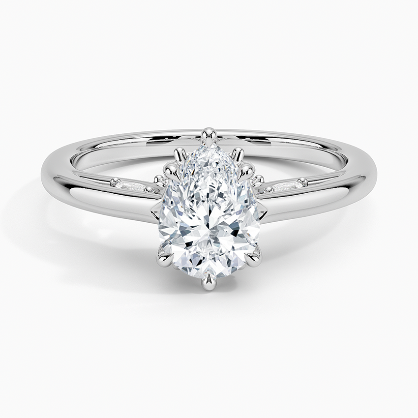 1.30 Damla Kesim Hidden Halo Tasarım Tektaş Laboratuvar Pırlanta Yüzük - Dalara