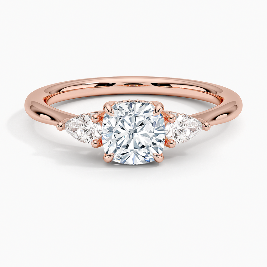 1.60 Carat Princess Halo Design Solitaire Lab Diamond Ring 18K - Florina
