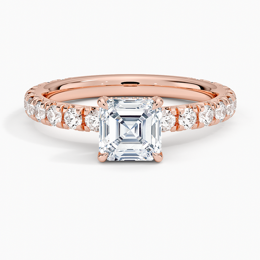 1.75 Karat Asscher Kesim Hidden Halo Tasarım Tektaş Laboratuvar Pırlanta Yüzük 18K - Selora - Bold Diamonds