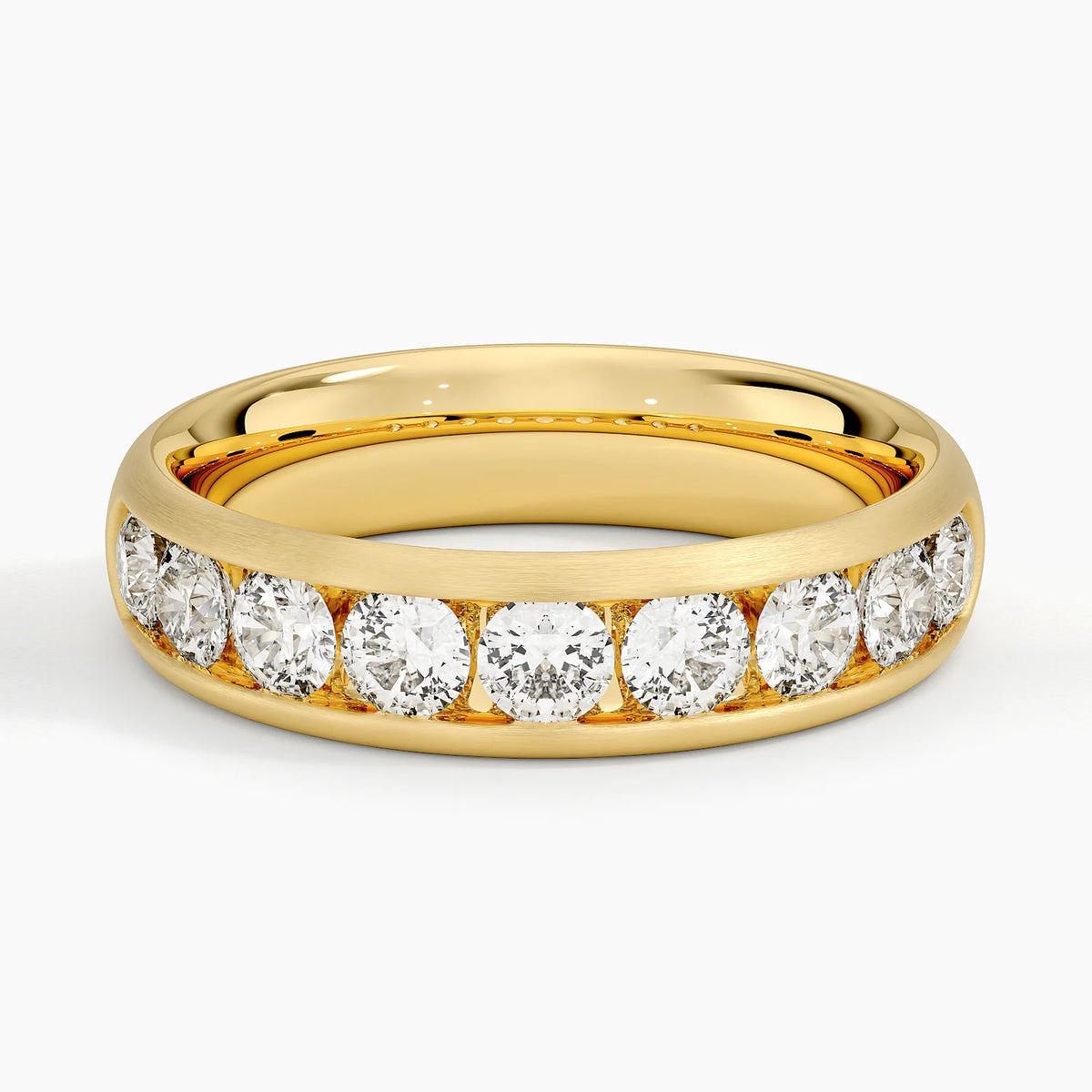 Yarım Tur 1,50 Karat Yuvarlak Kesim Laboratuvar Pırlanta Yüzük 18K - Bold Diamonds