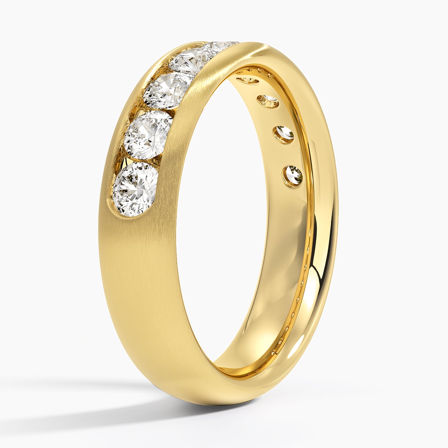 Yarım Tur 1,50 Karat Yuvarlak Kesim Laboratuvar Pırlanta Yüzük 18K - Bold Diamonds