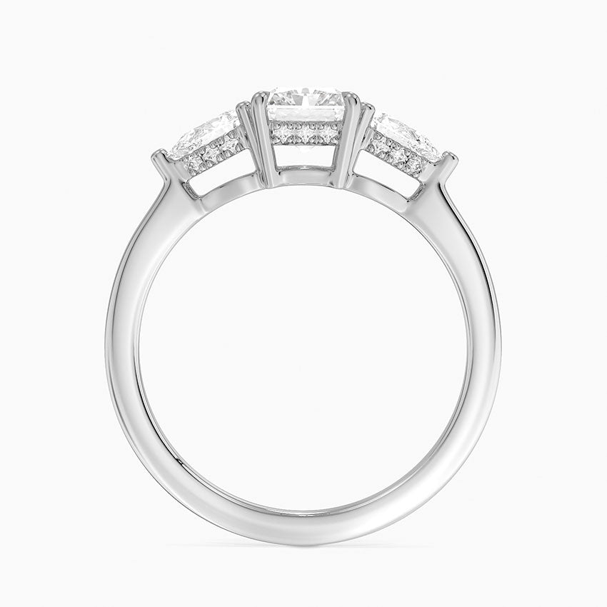 1.60 Carat Princess Halo Design Solitaire Lab Diamond Ring 18K - Florina
