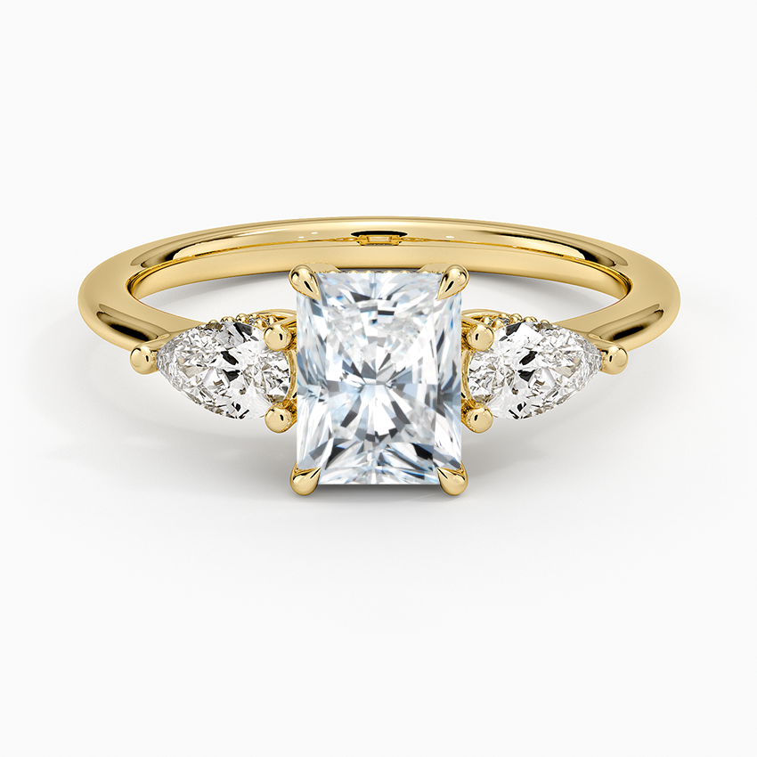 1.60 Carat Princess Halo Design Solitaire Lab Diamond Ring 18K - Florina