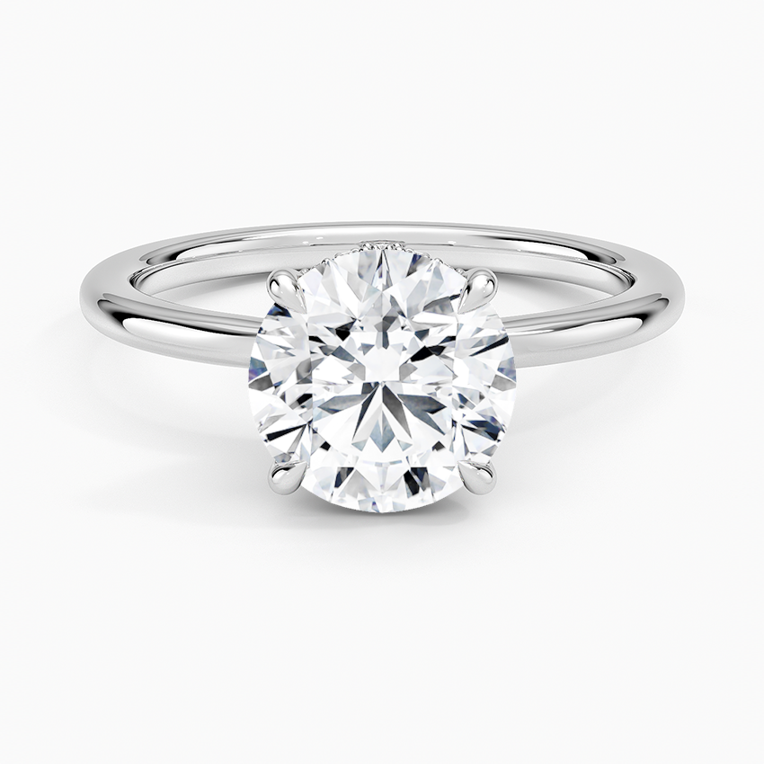 2.15 Karat Yuvarlak Kesim Hidden Halo Tasarım Tektaş Laboratuvar Pırlanta Yüzük - Lyon - Bold Diamonds