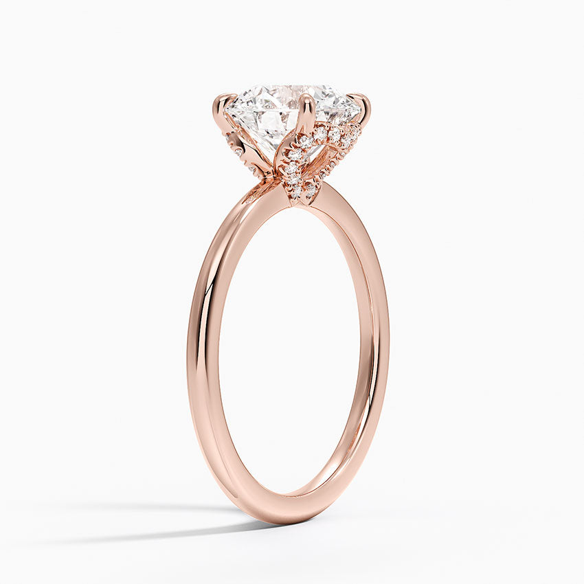 2.15 Karat Yuvarlak Kesim Hidden Halo Tasarım Tektaş Laboratuvar Pırlanta Yüzük - Lyon - Bold Diamonds