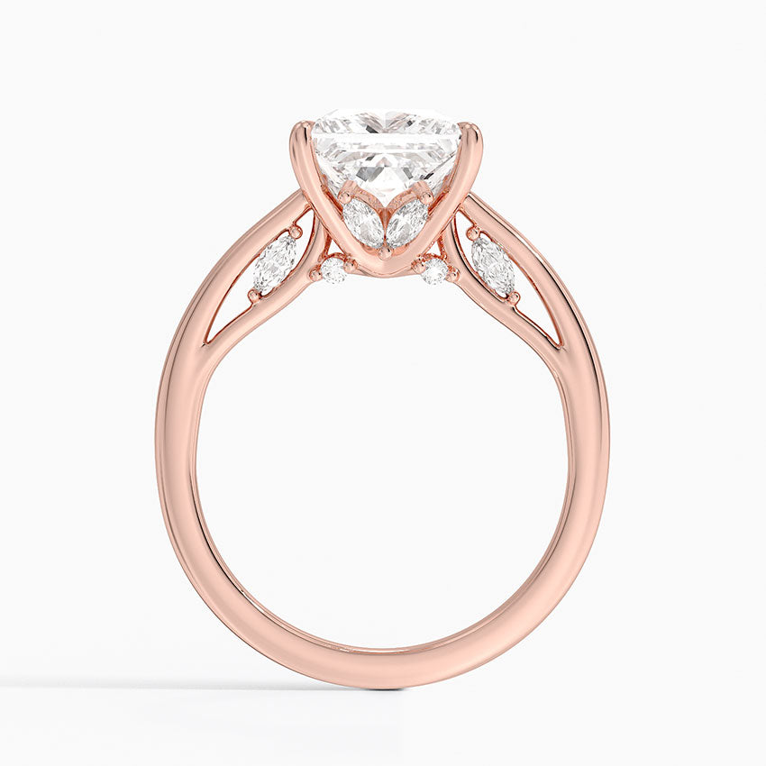 2.30 Karat Princess Kesim Hidden Halo Tasarım Tektaş Laboratuvar Pırlanta Yüzük - Salzburg