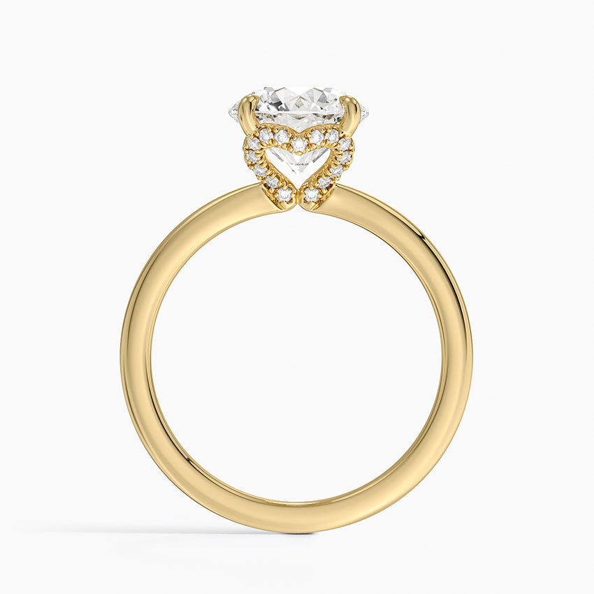 2.15 Karat Yuvarlak Kesim Hidden Halo Tasarım Tektaş Laboratuvar Pırlanta Yüzük - Lyon - Bold Diamonds