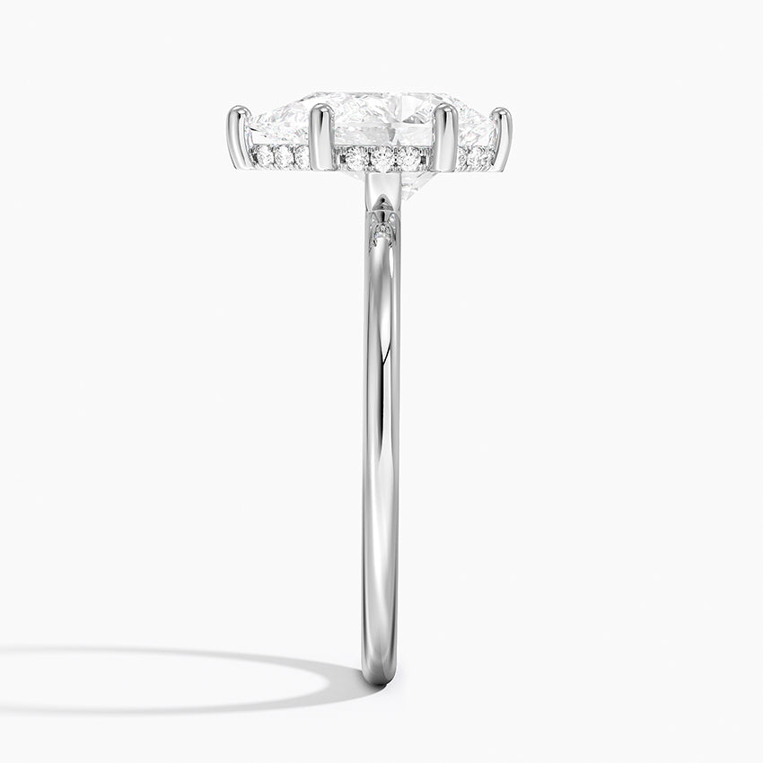 2.10 Damla Kesim Hidden Halo Tasarım Tektaş Laboratuvar Pırlanta Yüzük - Melara